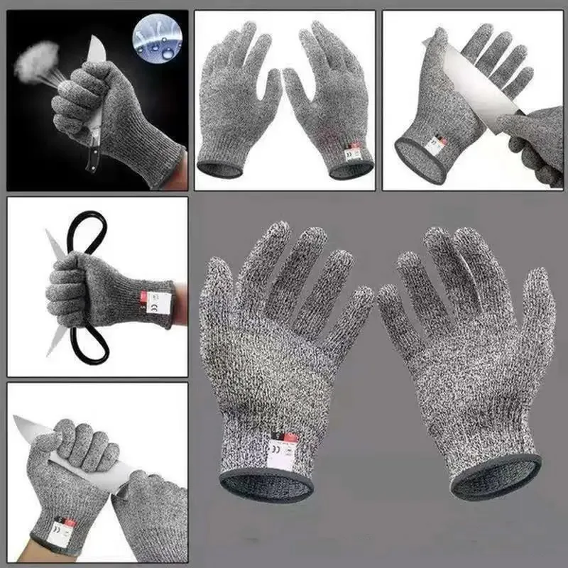 Garden Gloves - ถุงมือกันบาดระดับ 5 HPPE สำหรับงานครัว งานสวน ถุงมือถักนิตติ้งป้องกันบาด