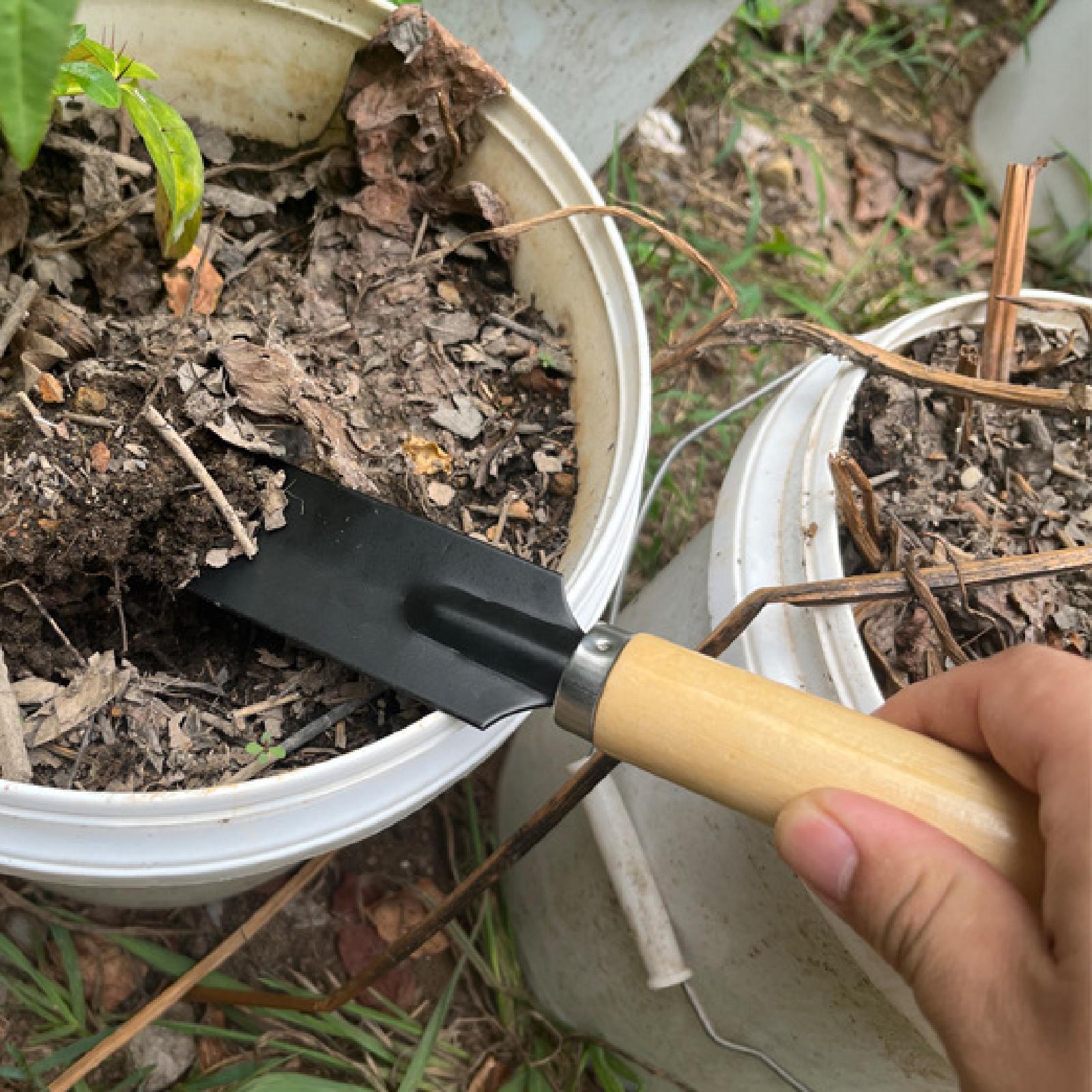 Trowel Garden Tools - พลั่วสวนขนาดเล็ก ด้ามไม้ อเนกประสงค์ เครื่องมือทำสวน จอบมือ