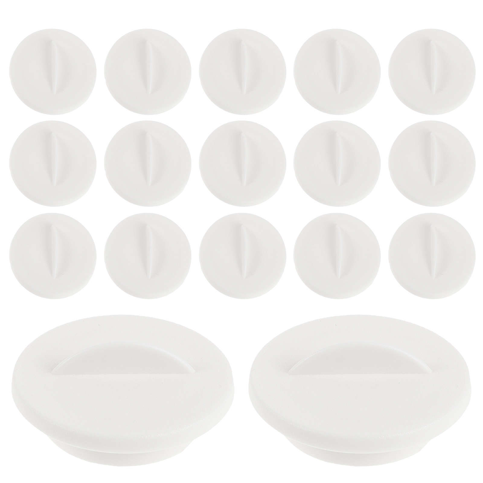 Hydroponic Kit - ฝาครอบรูไฮโดรโปนิกส์ทรงกลมสีขาว 24 ชิ้น ขนาด 1.5 นิ้ว