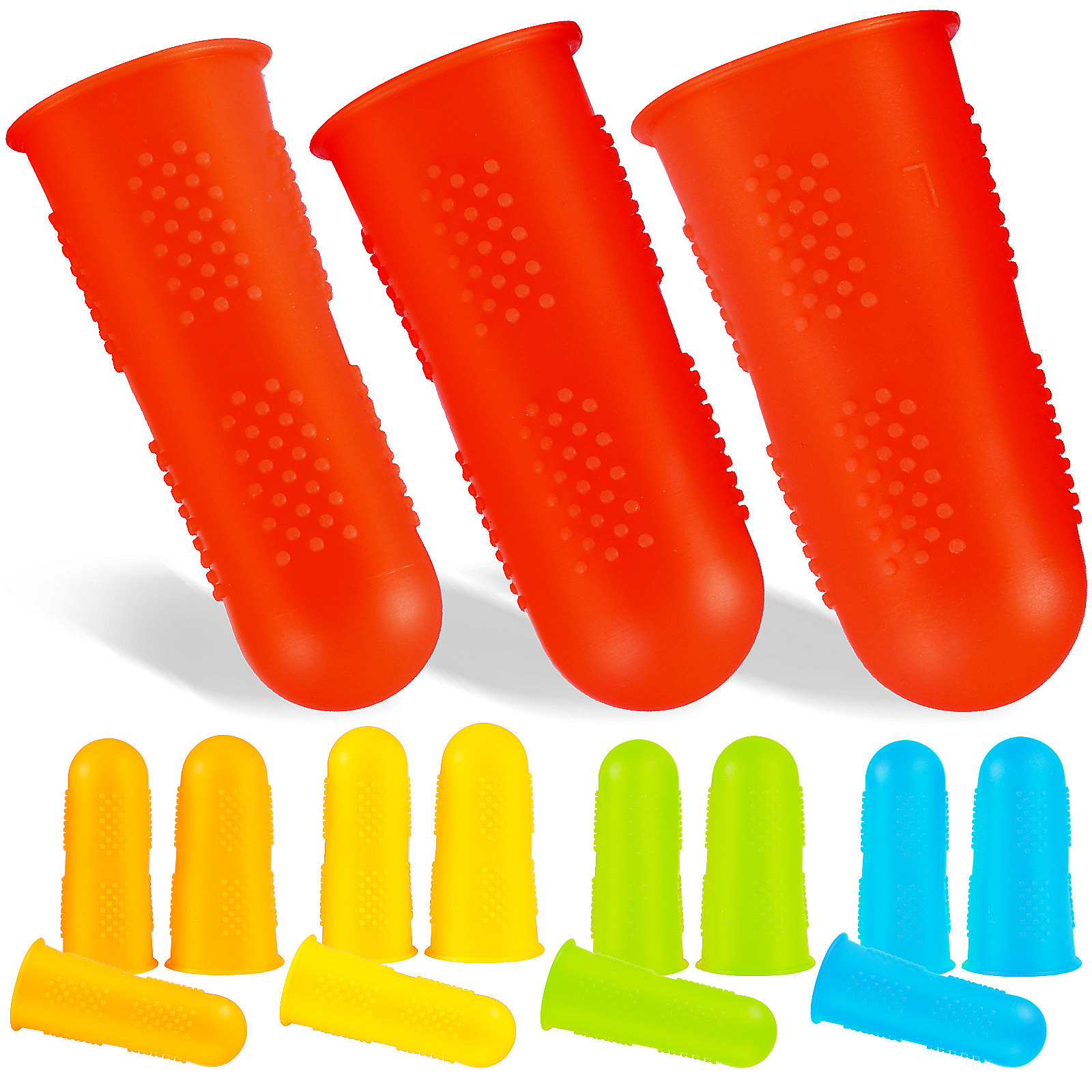 Garden Gloves - 15 ชิ้น ปลอกนิ้วซิลิโคนนุ่มยืดหยุ่น สำหรับงานเย็บผ้า ทำสวน งานฝีมือ