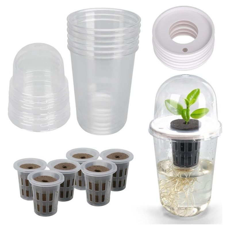 Hydroponic Kit - [ABFI!】 ชุดระบบปลูกพืชไฮโดรโปนิกส์แบบตั้งโต๊ะ พร้อมถ้วยเพาะกล้าไฮโดรโปนิกส์ สำหรับการงอกของเมล็ดและขยายพันธุ์พืช