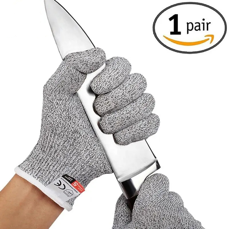 Garden Gloves - ระดับ 5 ตัดหลักฐาน Stab ทนลวดโลหะถุงมือครัว Butcher