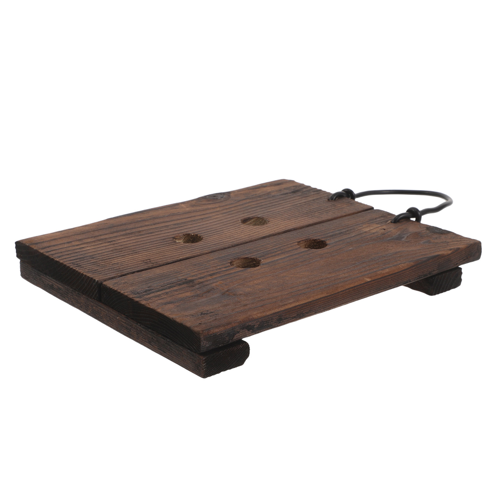 Vertical Planter - แผ่นรองสำหรับติดตั้งเฟิร์นเขาสิงโต ทำจากไม้คาร์บอนไนซ์ สำหรับสวนแนวตั้ง ที่แขวนต้นไม้ติดผนัง กระถางแขวนเฟิร์น สำหรับตกแต่งสวนในร่ม