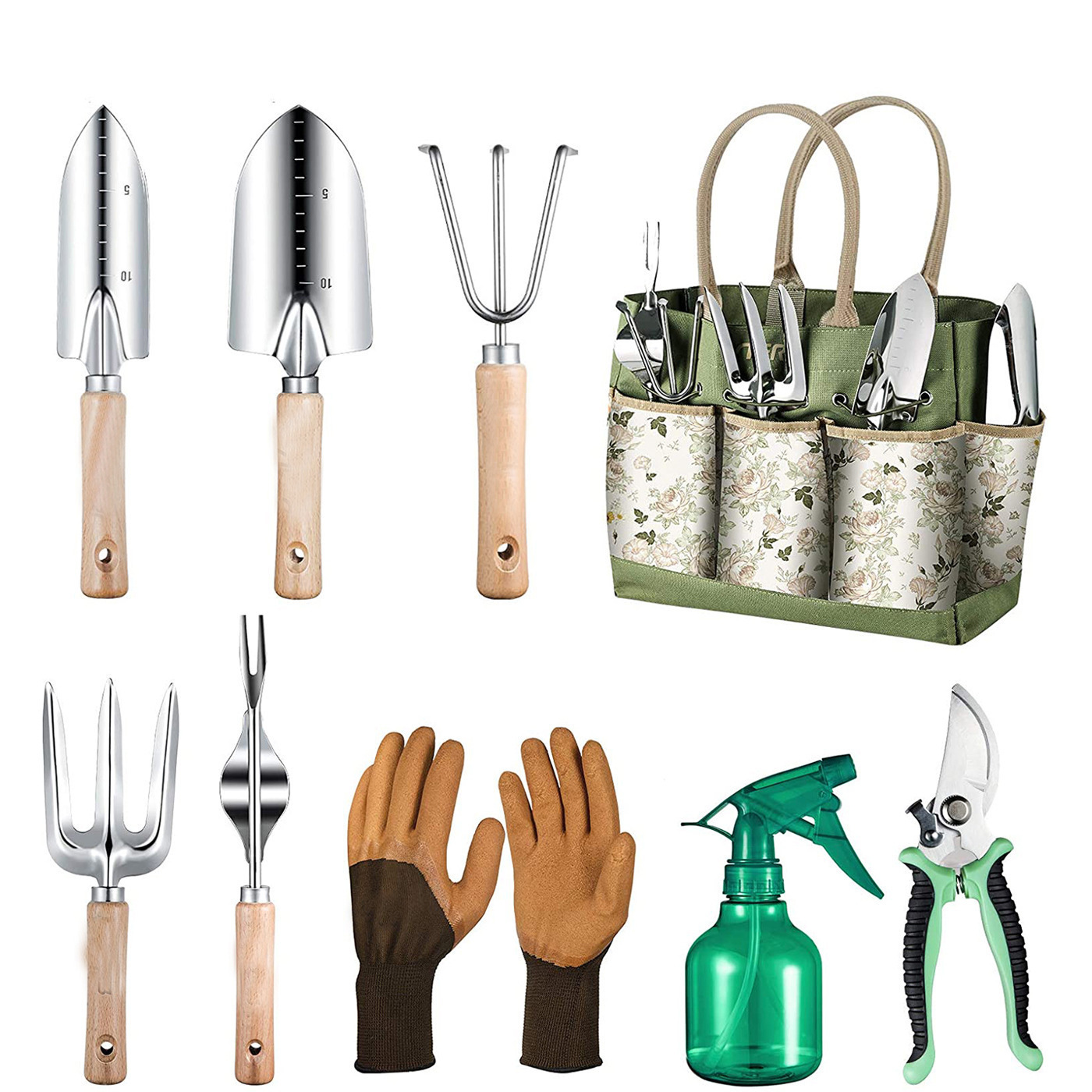 ชุดเครื่องมือทำสวน 9 ชิ้น พร้อ - Garden Gloves บทวิจารณ์และราคา