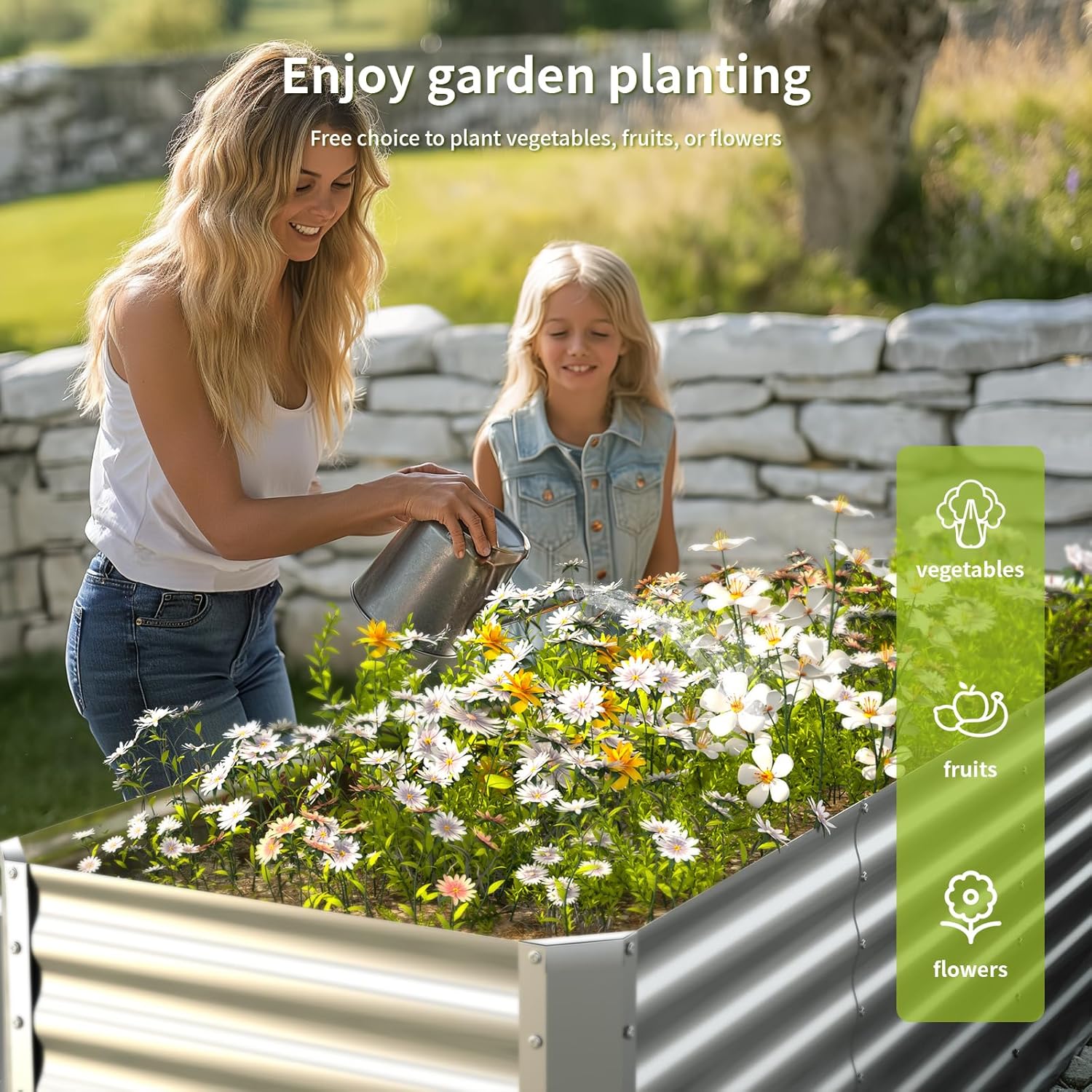 แปลงปลูกผักยกพื้นแบบชุบสังกะสี - Raised Garden Bed บทวิจารณ์และราคา
