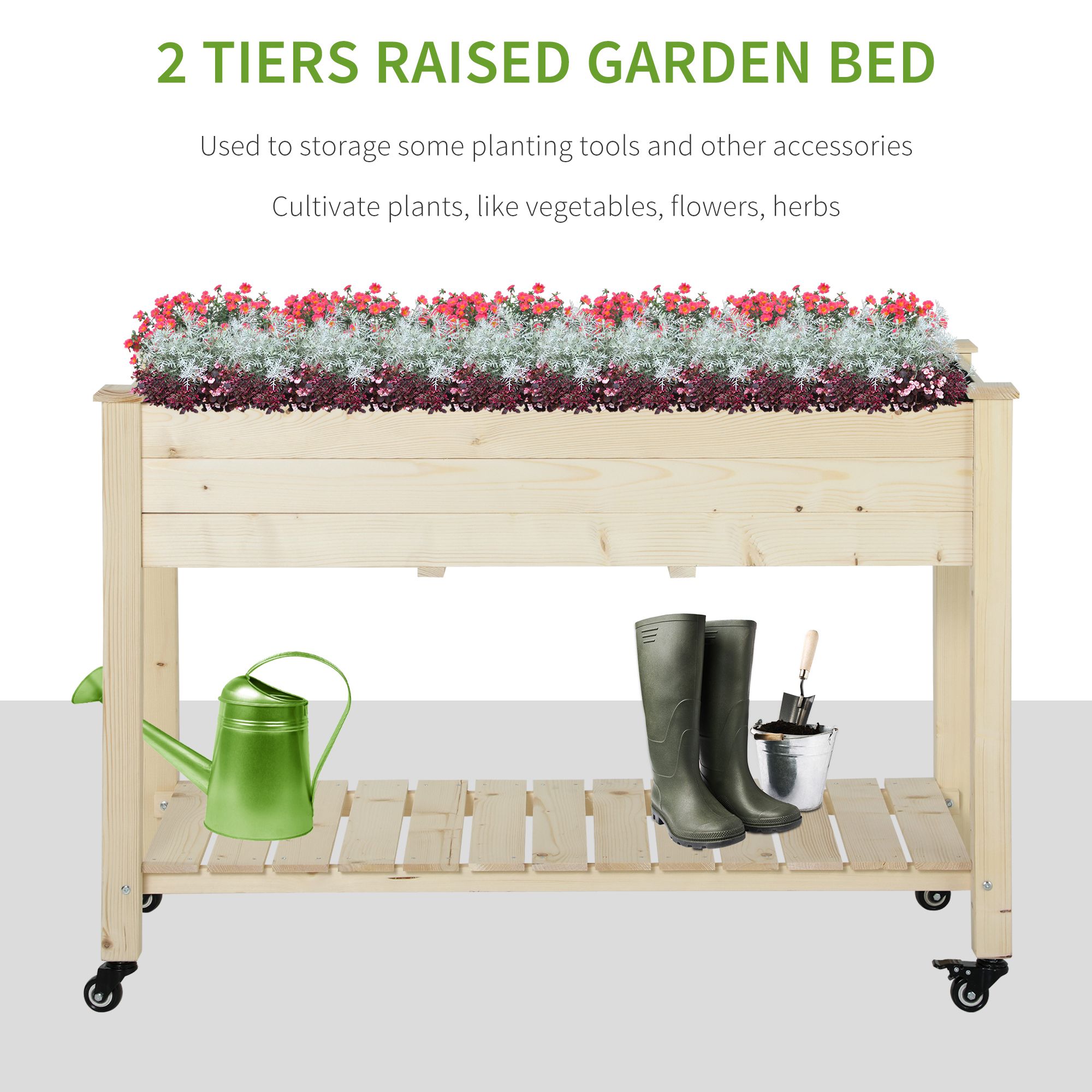แปลงปลูกผักแบบยกสูงสำหรับใช้ทั - Raised Garden Bed บทวิจารณ์และราคา