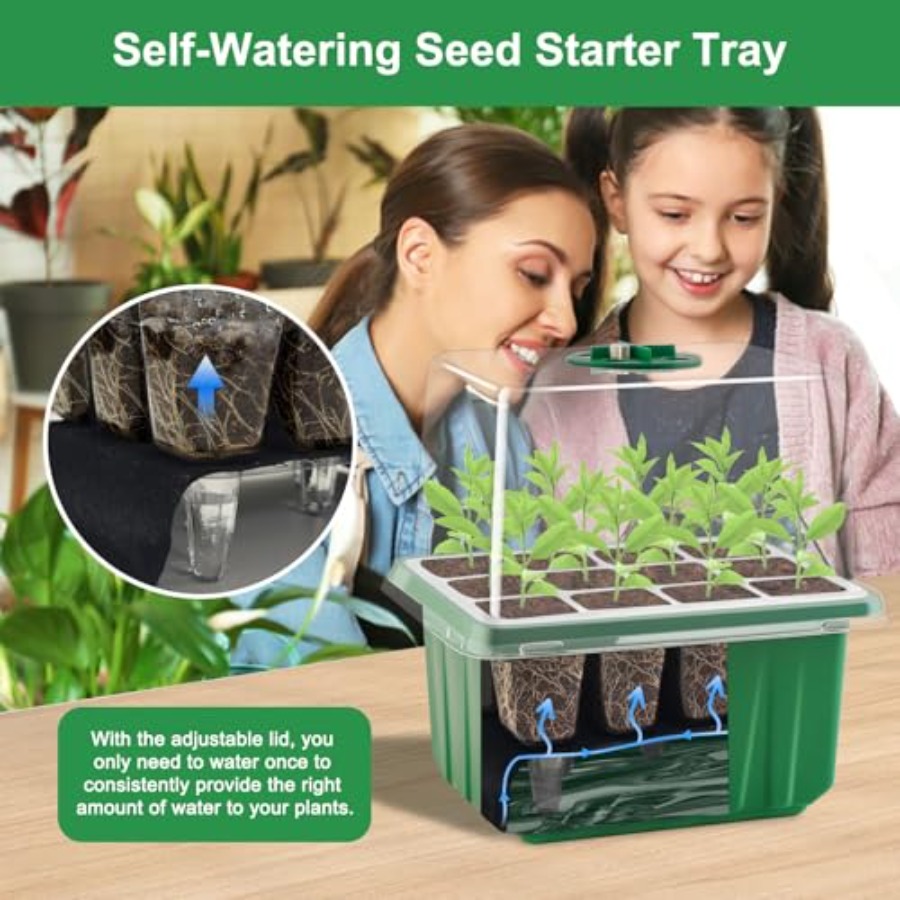 ถาดเพาะเมล็ดพร้อมไฟ 6 แพ็ค ชุด - Seed Starter Tray บทวิจารณ์และราคา