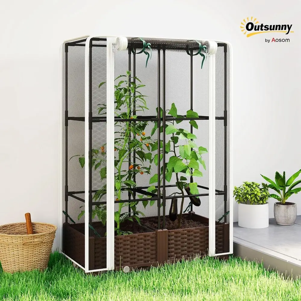 แปลงปลูกผักยกสูงพร้อมโครงตาข่า - Self Watering Planter บทวิจารณ์และราคา