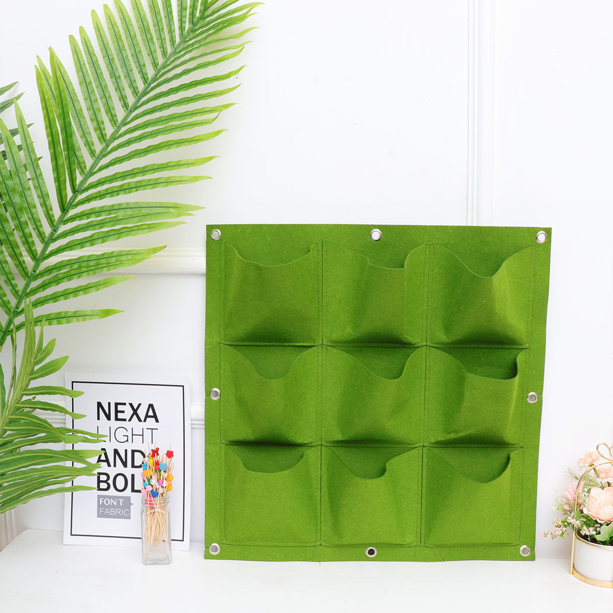 กระเป๋าแขวนต้นไม้แบบ 9 ช่อง ทำ - Indoor Herb Garden บทวิจารณ์และราคา