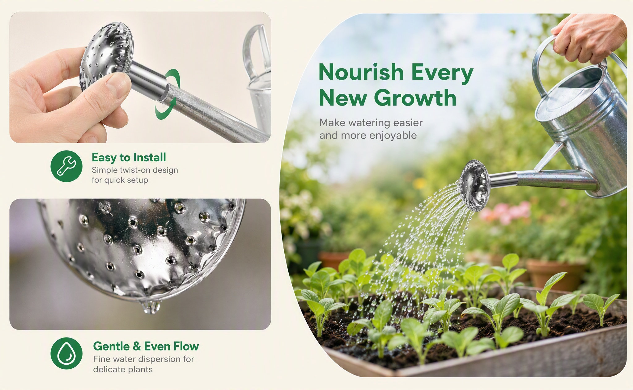 หัวฉีดพ่นน้ำสำหรับบัวรดน้ำ สแต - Watering Can บทวิจารณ์และราคา