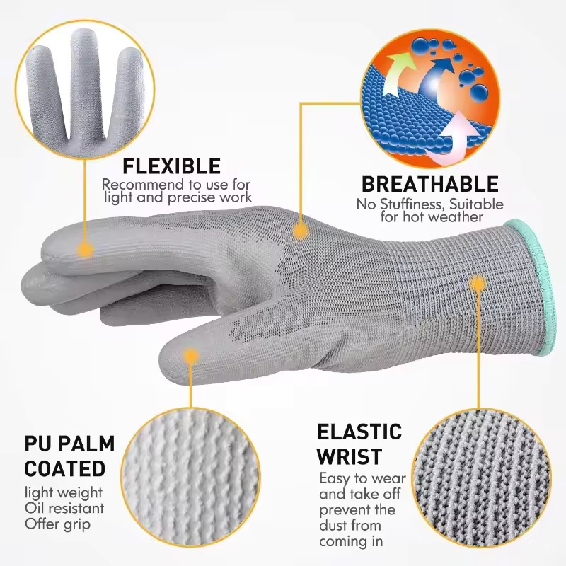 20PCS ถุงมือทำงานเพื่อความปลอด - Garden Gloves บทวิจารณ์และราคา