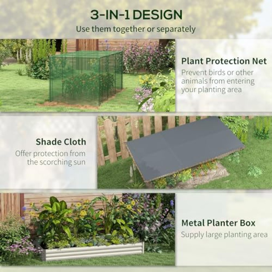 แปลงปลูกผักยกพื้นชุบสังกะสี ขน - Raised Garden Bed บทวิจารณ์และราคา