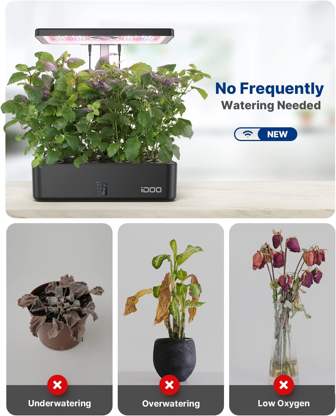 ระบบปลูกพืชไฮโดรโพนิกส์แบบ WiF - Indoor Herb Garden บทวิจารณ์และราคา
