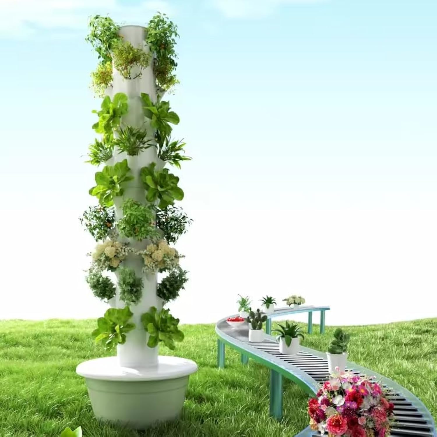 หอปลูกพืชไฮโดรโปนิกส์แนวตั้งแบ - Vertical Planter บทวิจารณ์และราคา